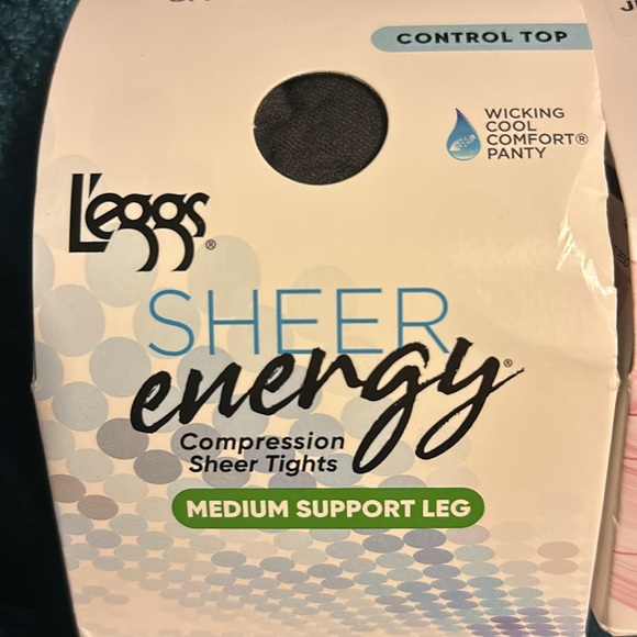 L’eggs Silken Mist Beautiful Sheer Tights 2 Pair - Nude & Black Size B NWT - Picture 3 of 10